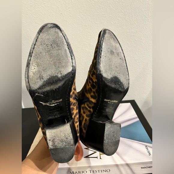 Saint Laurent Vassili Leopard boots size 39.5 - Picture 6 of 11